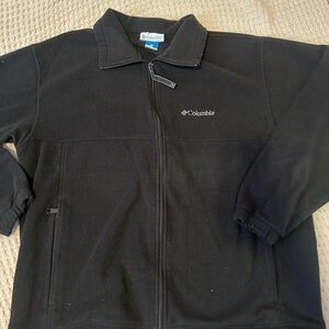 Columbia Black Fleece Zip Jacket with Blue Tag